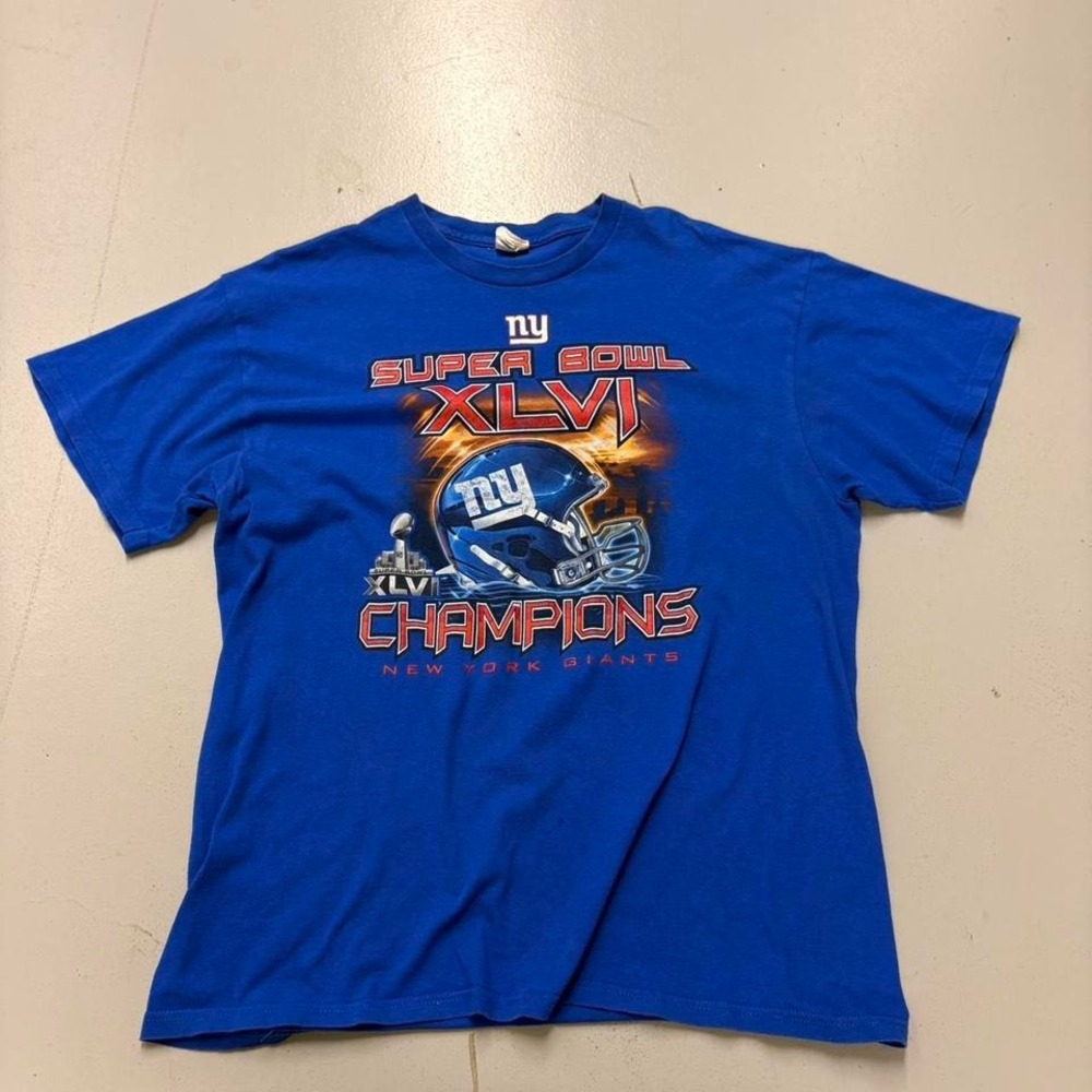 New York Giants Super Bowl XLVI Champions T-Shirt - Size XL